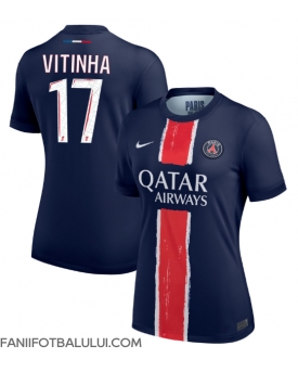 Paris Saint-Germain Vitinha #17 Tricou Fotbal Replică 2024-25 Femei Acasa